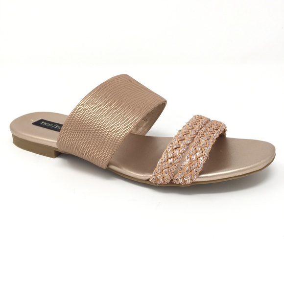 White House Black Market Shoes - 7.5 WHBM rose gold pixie metallic sandals
